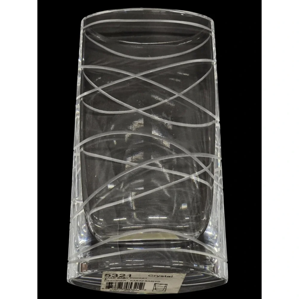 Karim Rashid Nambe Crystal‎ Pocket Vase LARGE 8